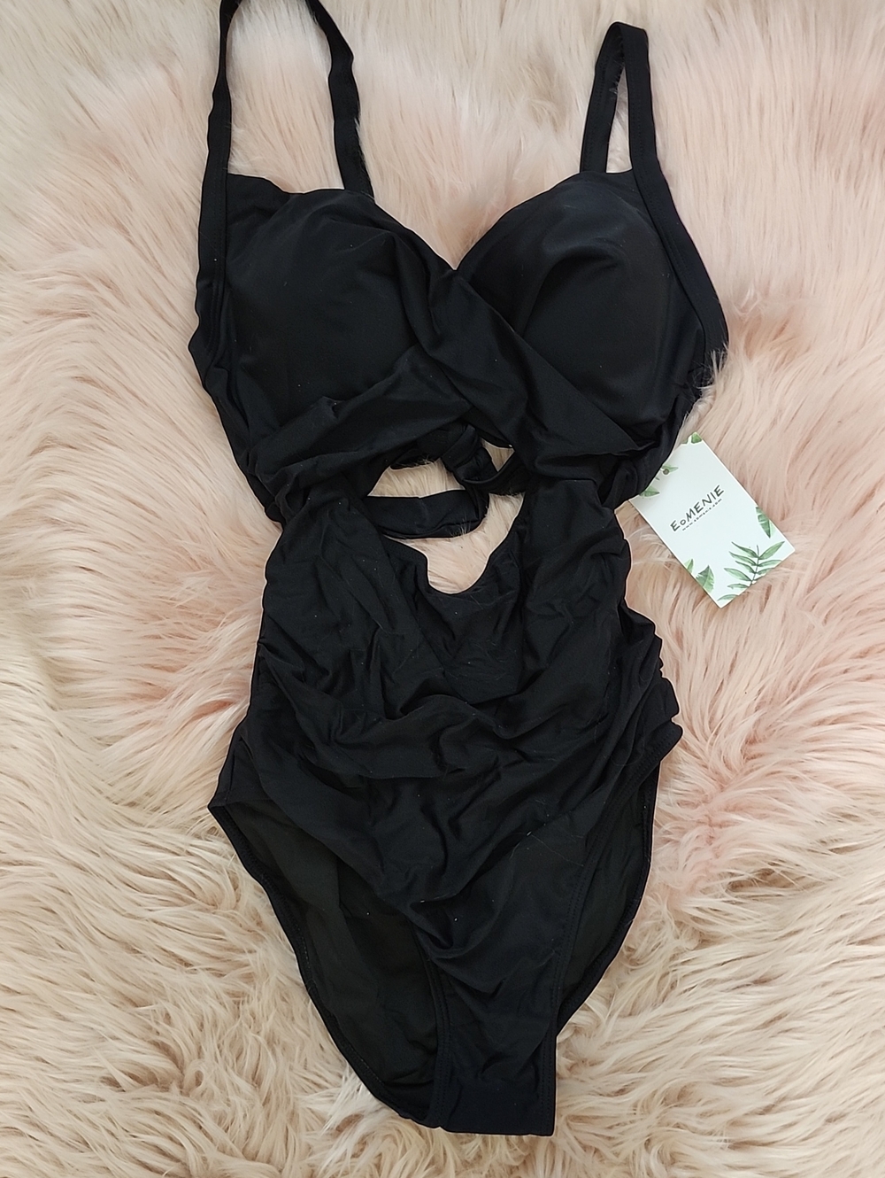 BRAND NEW EOMENIE WOMEN'S ONE PIECE CUT-OUT SWIMSUIT-S